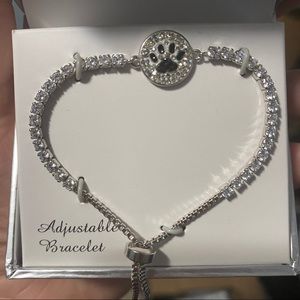 Adjustable Paw Print Bracelet